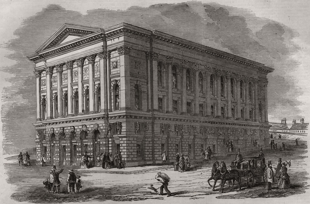 St. George's Hall, Bradford, opened with a musical festival. Yorkshire 1853